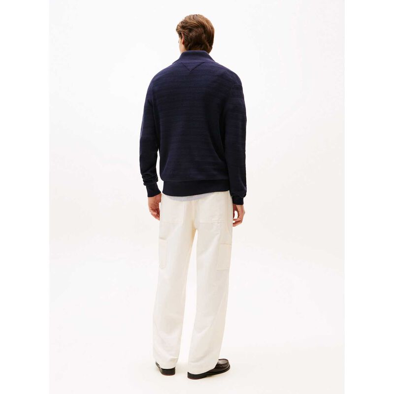 Tommy Hilfiger Stripe Structure Zip Mock image number 1